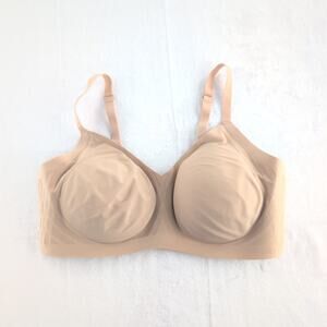 HONEYLOVE Silhouette Wireless Stretch Bra Removable Cups XL Sand